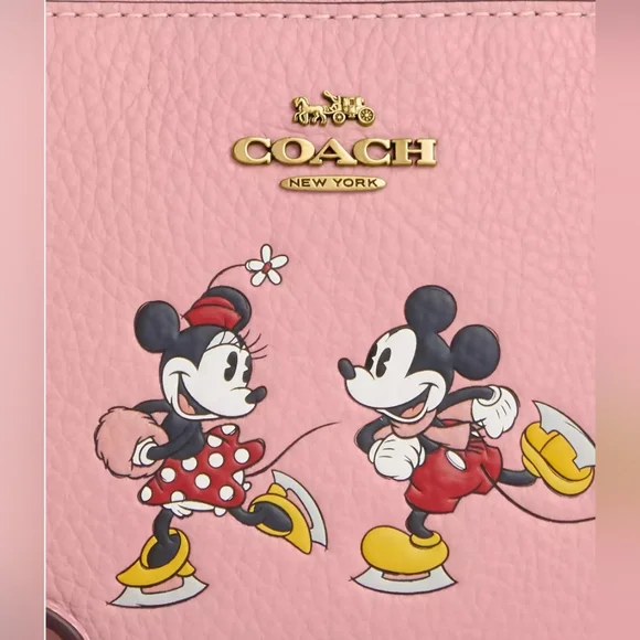Disney X Coach Corner Zip Wristlet With Ice Skate Motif - Picture 3 of 7